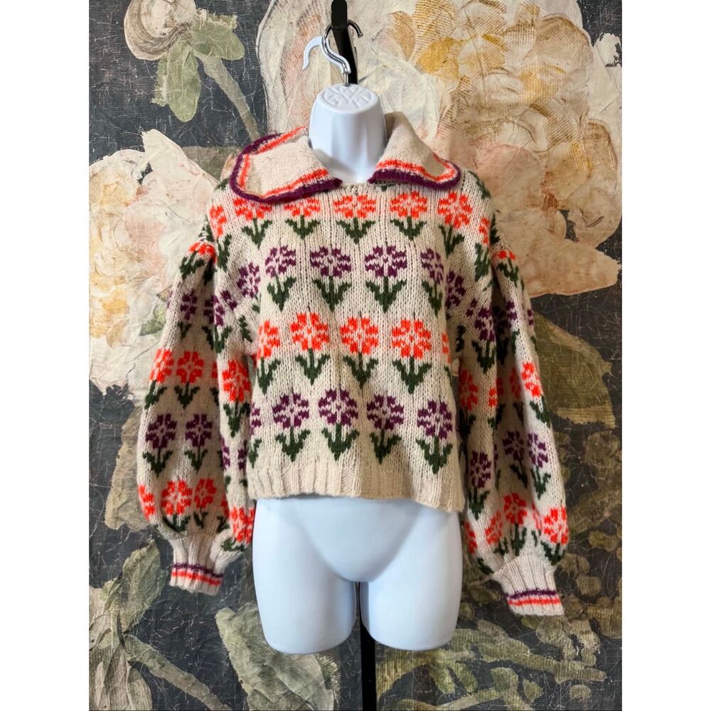 New Free People Frills Softspun Sweater Size Xs - Picture 6 of 11